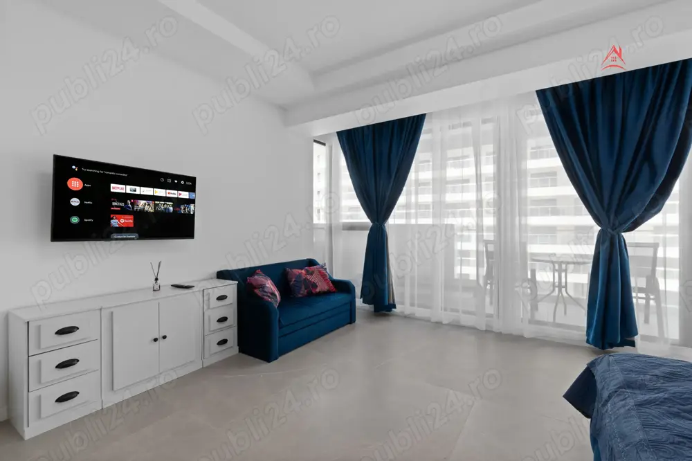 Inchiriere Studio Mamaia Nord-Navodari la 30m de plaja+bonus parcare GRATIS(299 euro pe luna)