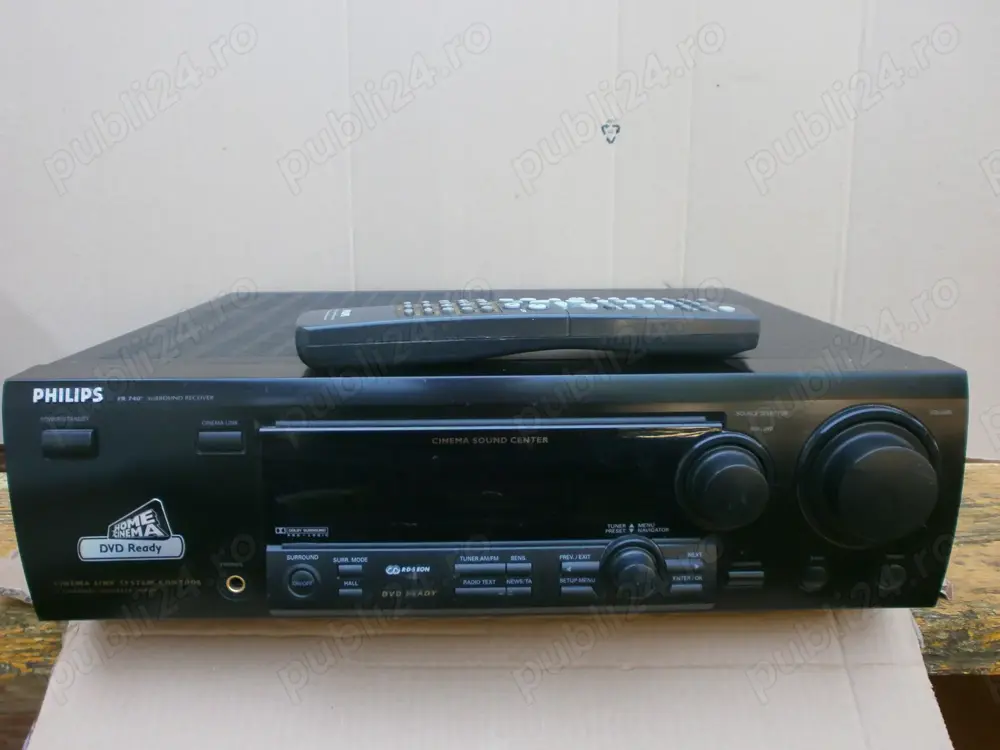 amplituner philips fr 740 cu surround, rds si telecomanda