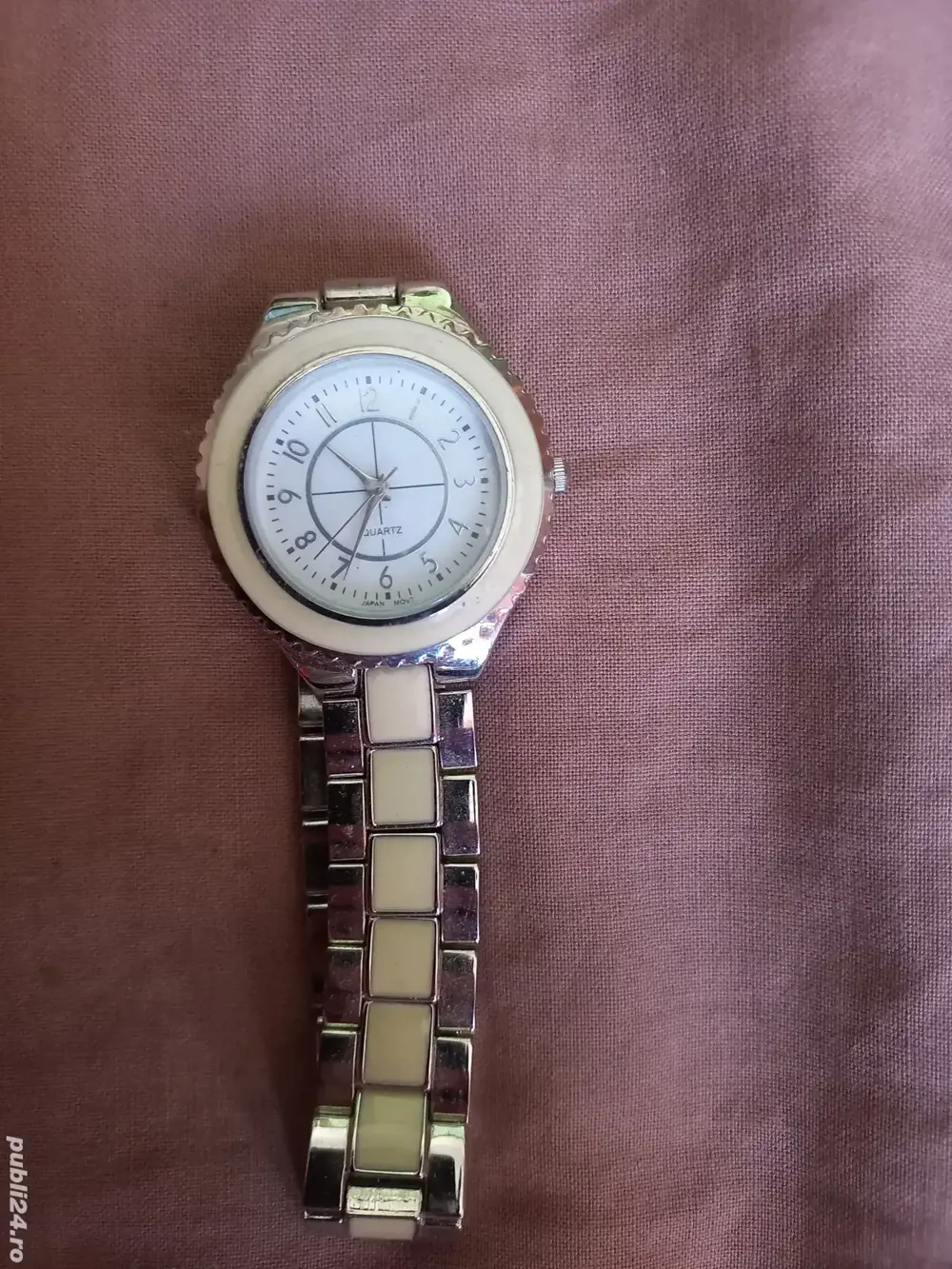 Ceas dama quartz Catherines rama si curea ceramica 