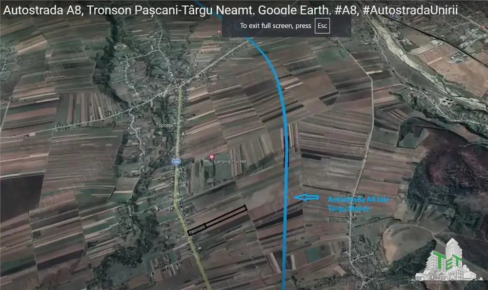 Teren intravilan 18620 pm Topolita, Humulesti, Neamt