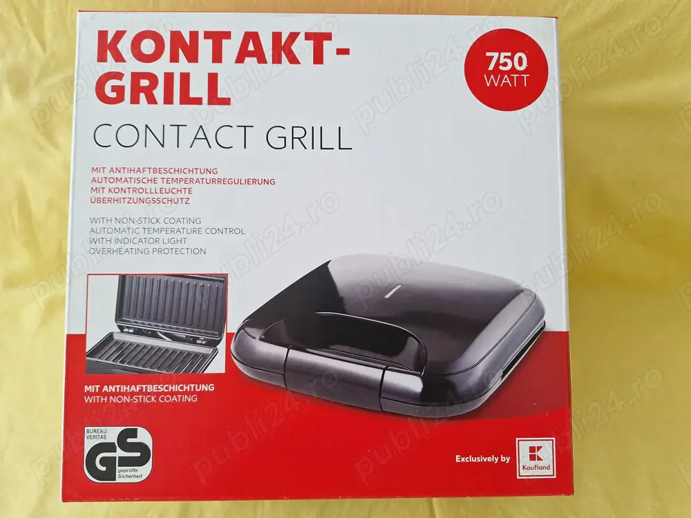 Gratar GRILL electric, putere 750 W, strat anti aderent