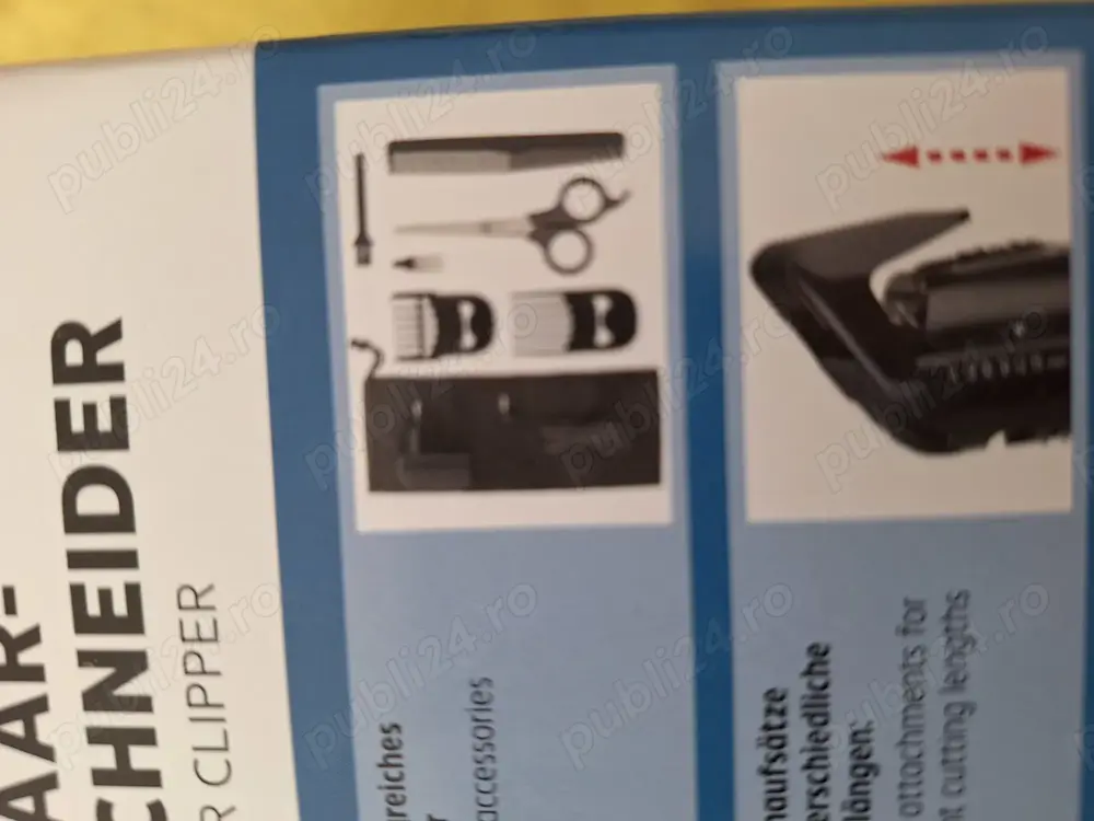 Aparat de tuns parul si barba, alimentare la baterii sau 220V, model Switch-on