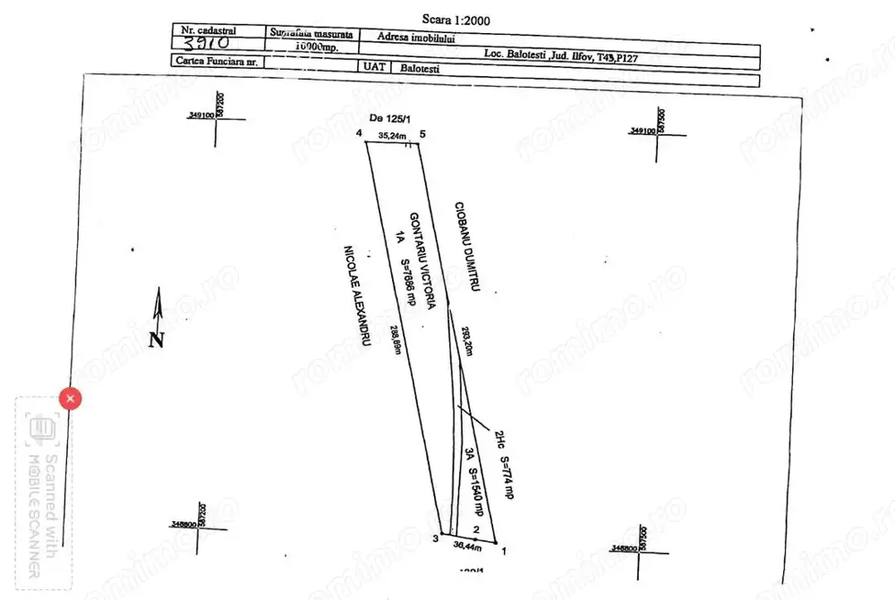 Teren intravilan, Balotești, Strada Cameliei 36, 10.000 mp