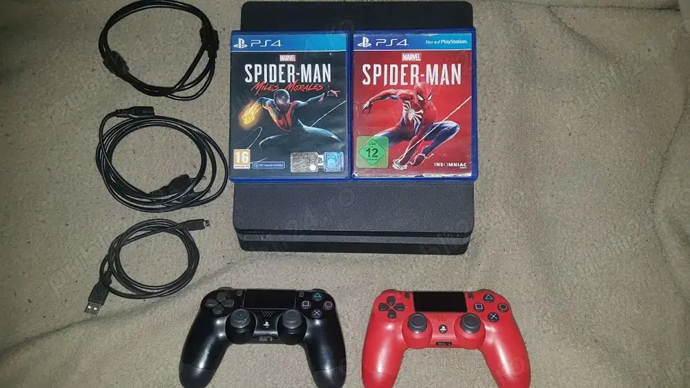 Ps4 Slim cu 2 jocuri SPIDER-MAN 