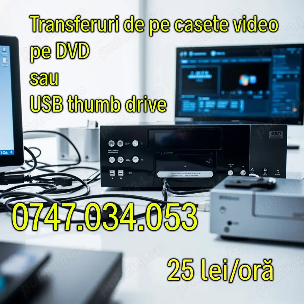 Transfer casete video pe USB sau DVD