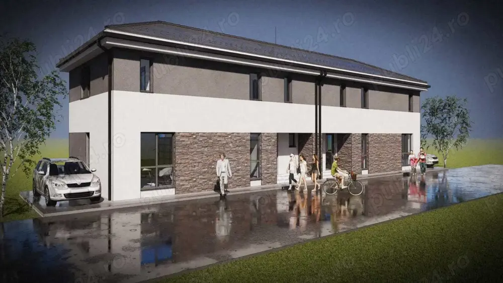 Duplex semifinisat, zona Tautiului,ansamblu cu parc propriu