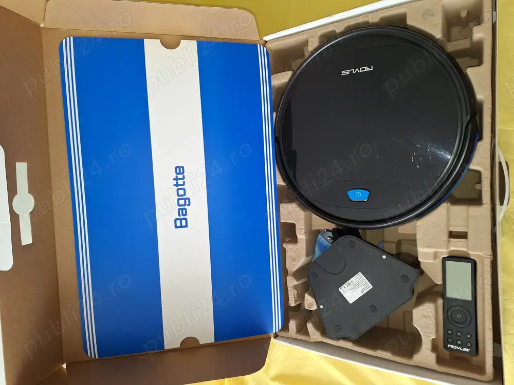 Aspirator robot de aspirare, model ROVUS cu telecomanda, Made in SWITZERLAND