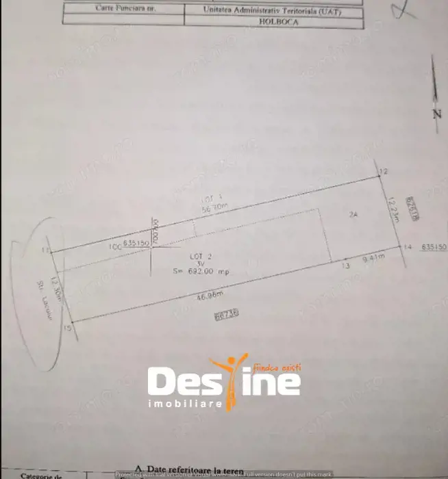 Holboca, Teren intravilan, 692 mp, 