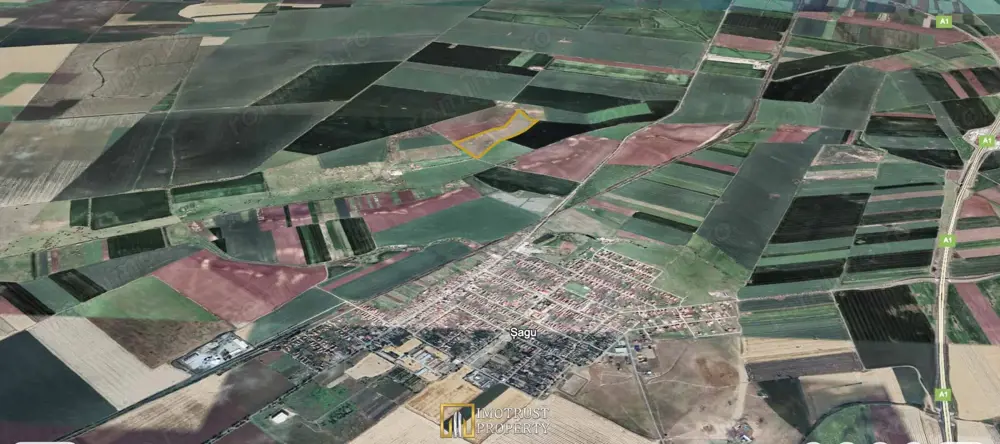 Teren agricol 12,28 ha Sagu – acces DN69  A1, acum 1,38 €/m