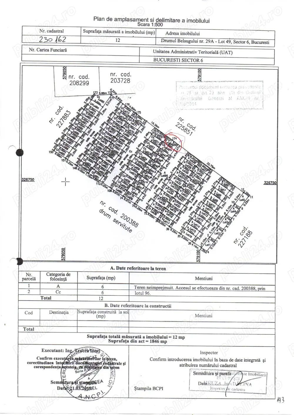 Inchiriez parcare supraterana Belsugului 
