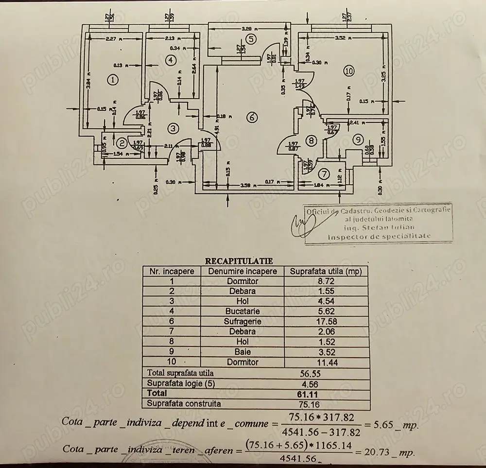 Vand apartament 3 camere, bdul Chimiei, et 2 4