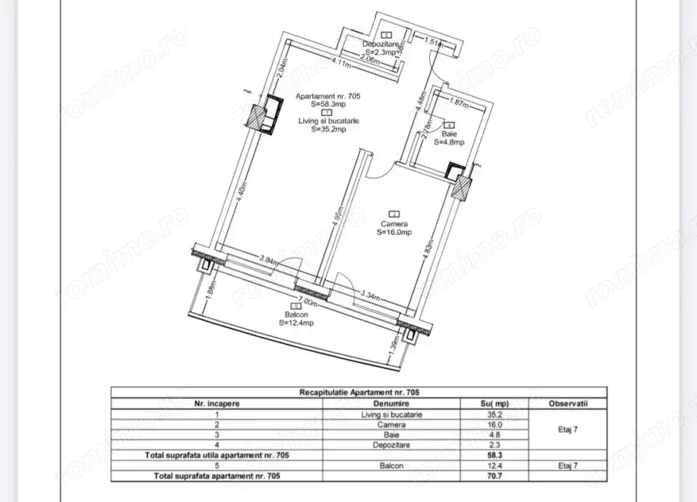 Apartament cu 2 camere, 58,3 mp, Ansamblu Rezidential, Zorilor