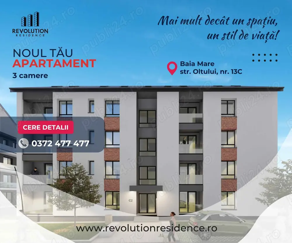 NEW! COMISION 0% - Apartamente 3 camere - Oltului 13C, Baia Mare