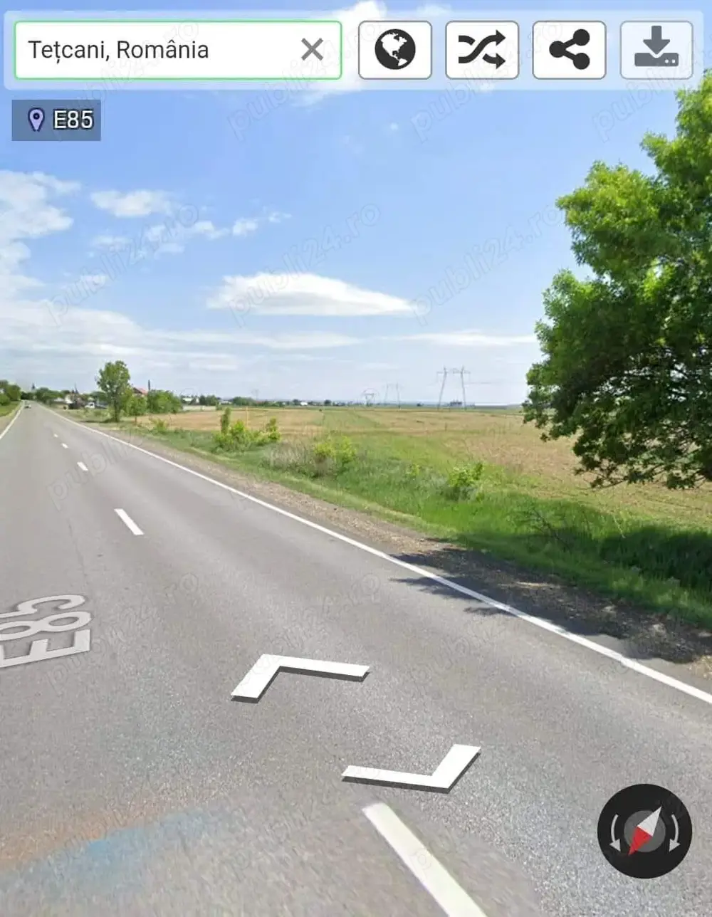 Teren de vânzare E85 Tețcani Neamț