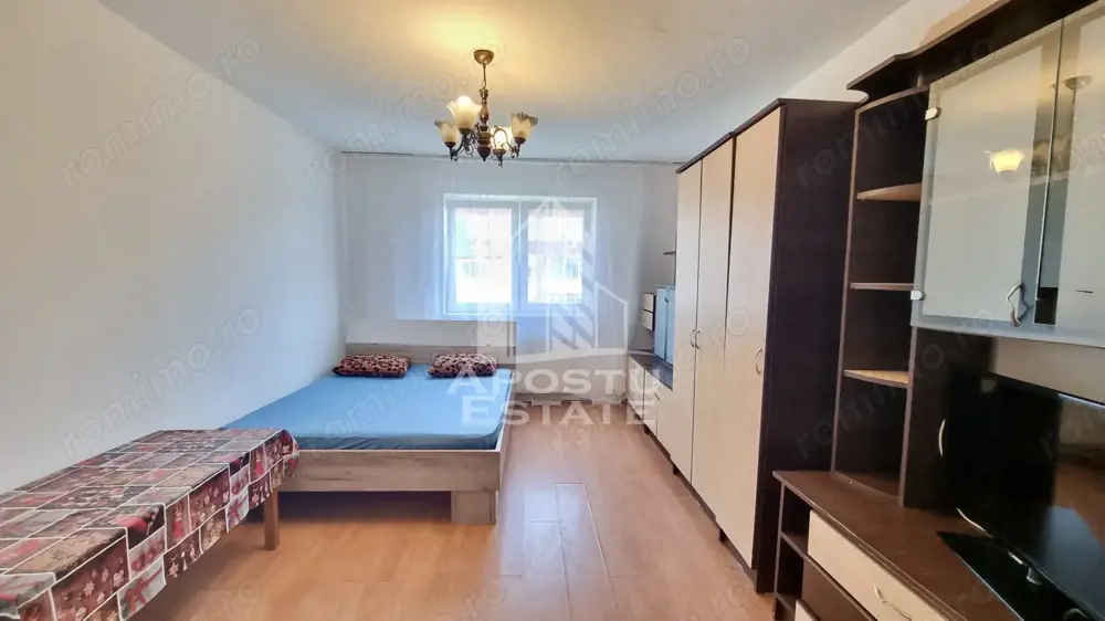 Garsoniera mobilata, 22mp, etaj intermediar, zona Buziasului