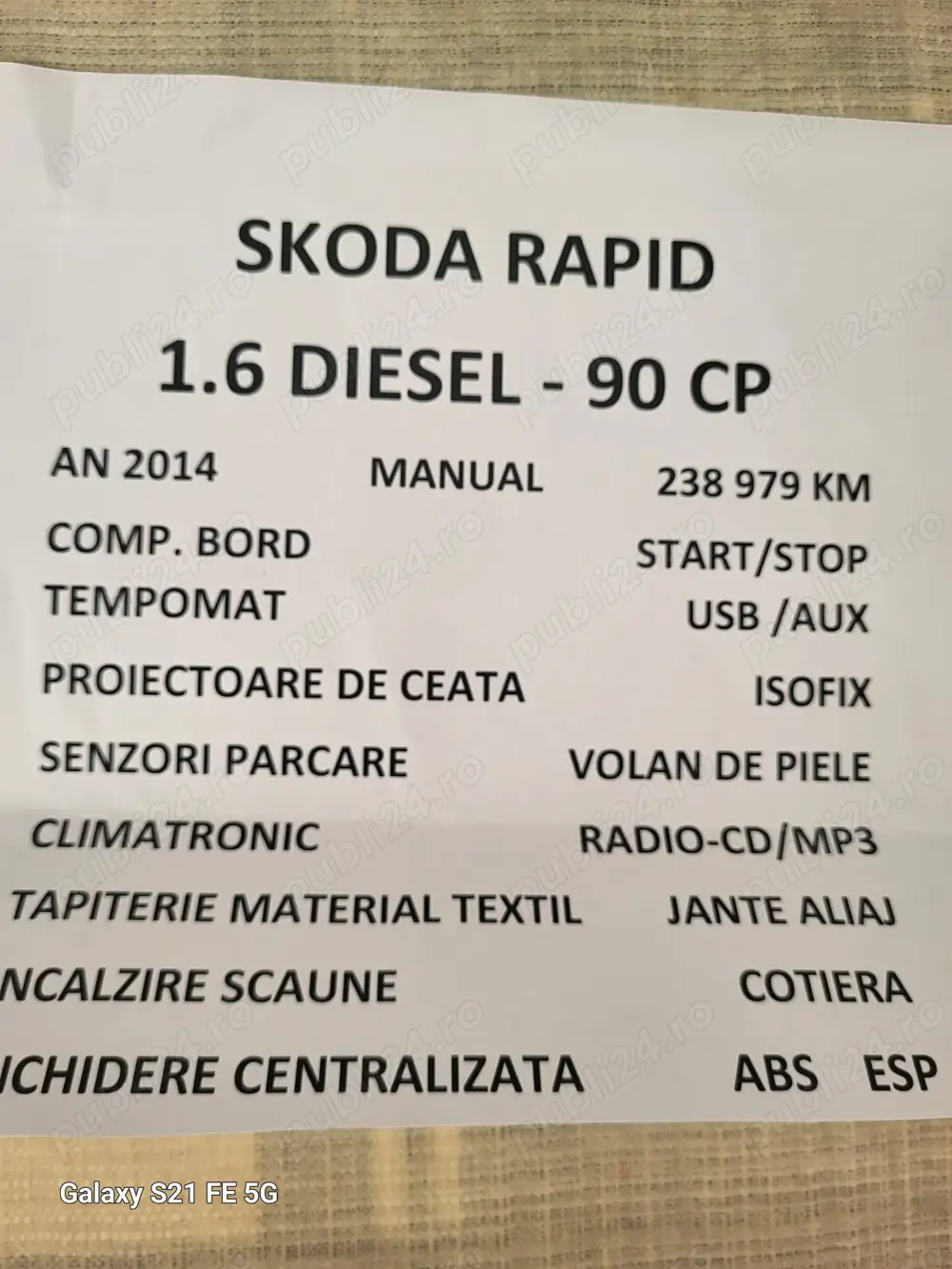 Mașină Skoda Rapid Mașină Skoda Rapid