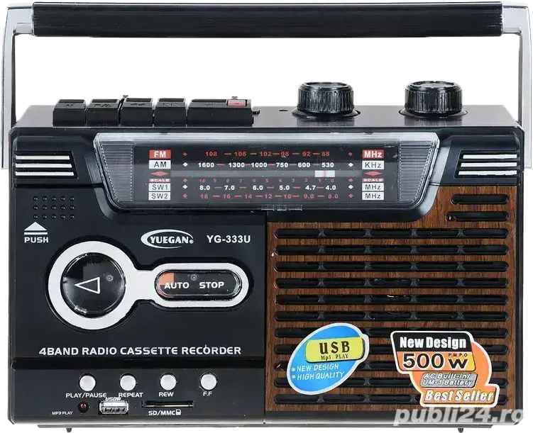 Radio casetofon micro sd usb 