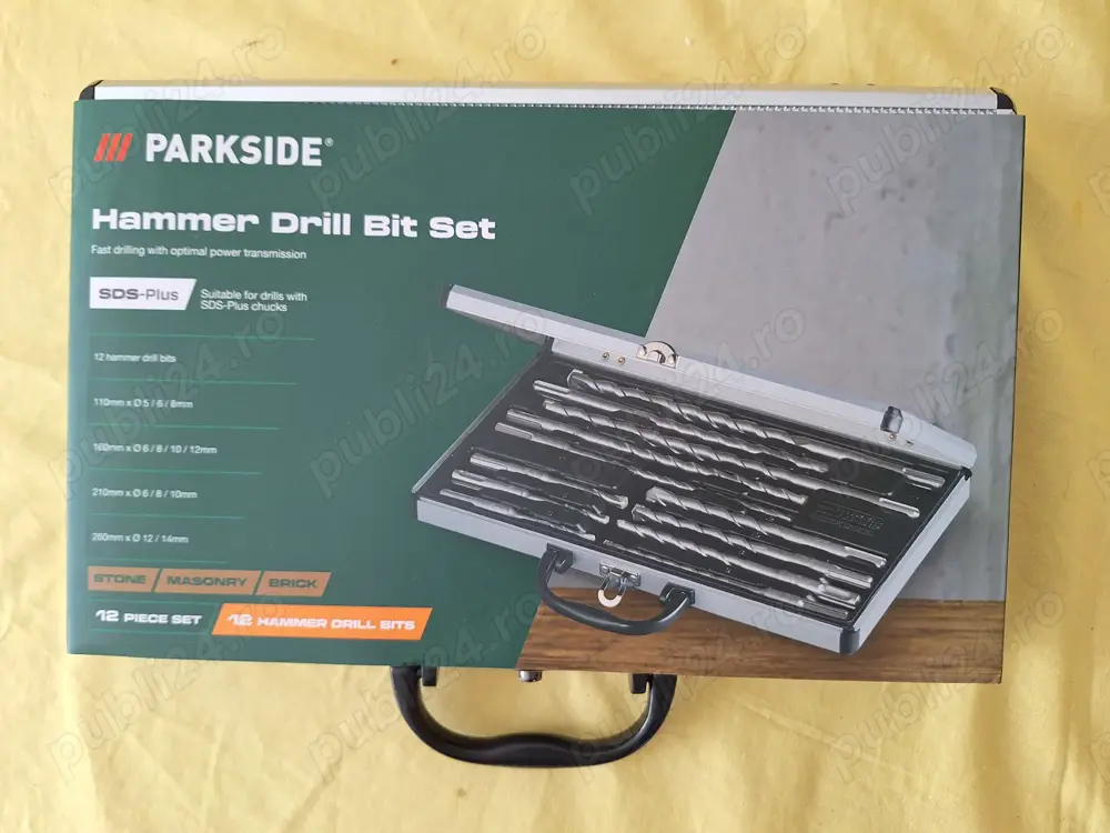 Trusa set burghie pentru ciocan rotopercutor SDS, buc = 12