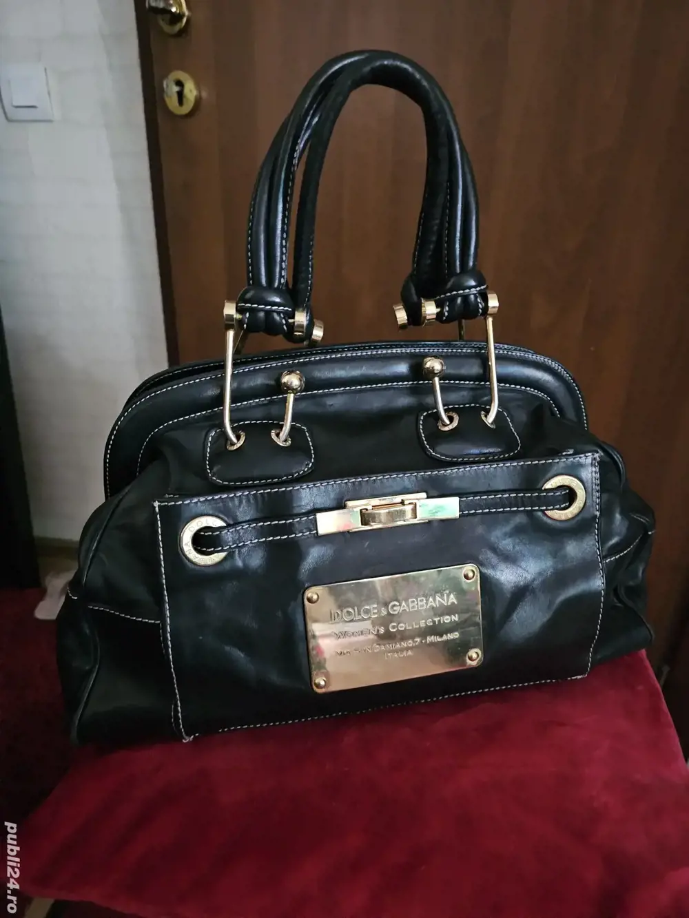 Ocazie! Dolce & Gabbana,geanta De Colectie Foarte Rara,piele Naturala.