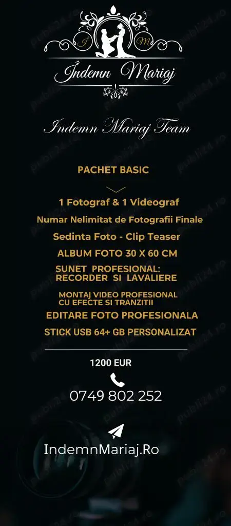 Fotograf si videograf nunti 