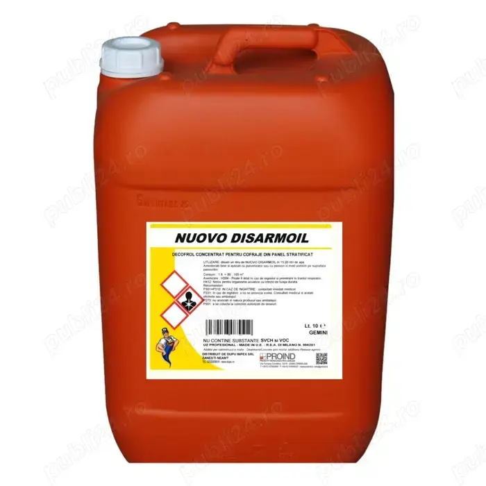 Ulei emulsionabil pentru decofrarea betoanelor, decofrol concentrat pentru cofraje