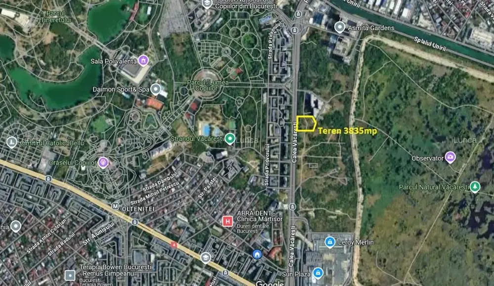 Vacaresti, teren suprafata 3835 cu dubla deshidere