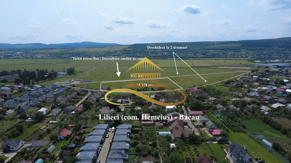 Teren intravilan | Ideal cartier rezidential | Lilieci -  de vanzare