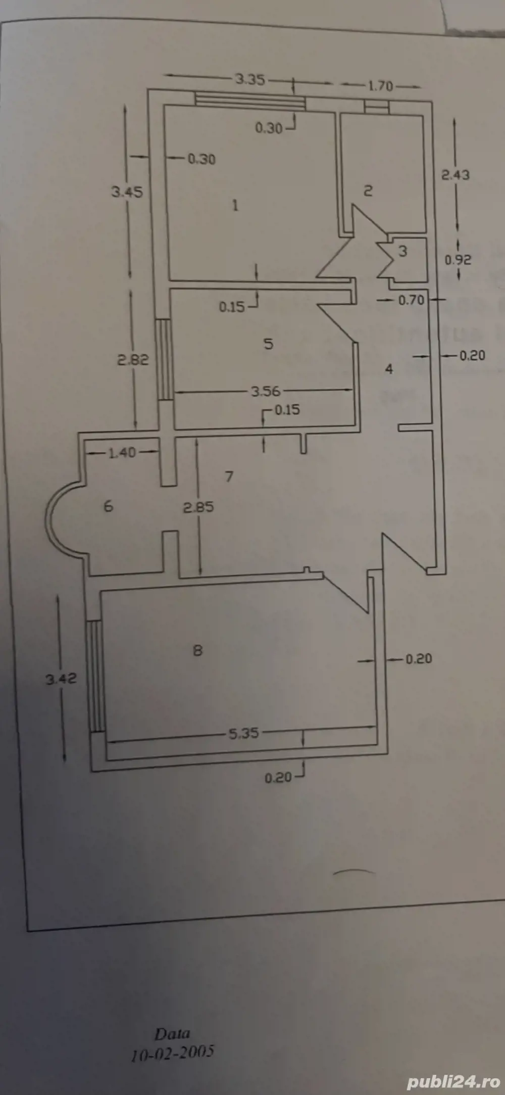 apartament decomandat 3 camere 70mp