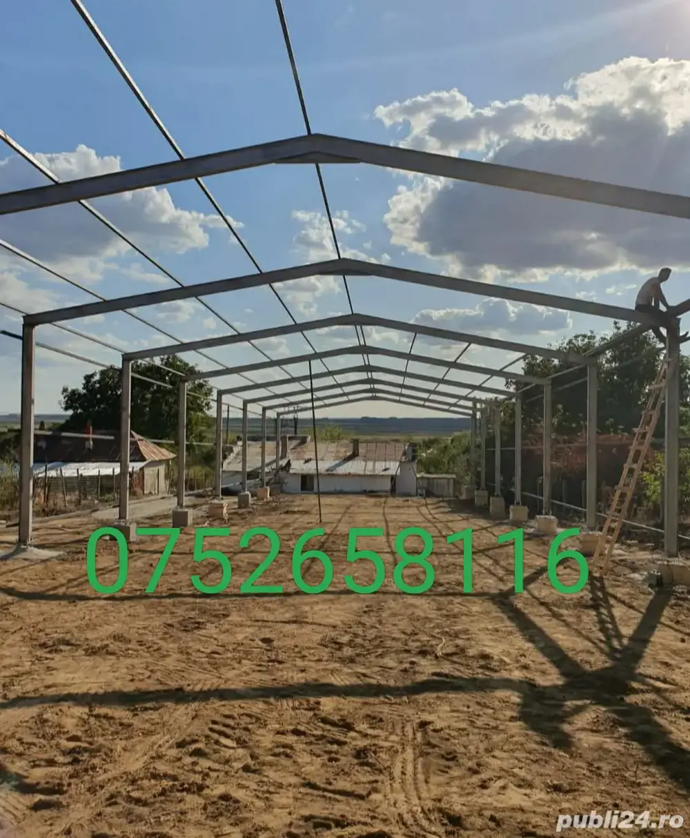 vând hală metalică de pe stoc la preț de producător 