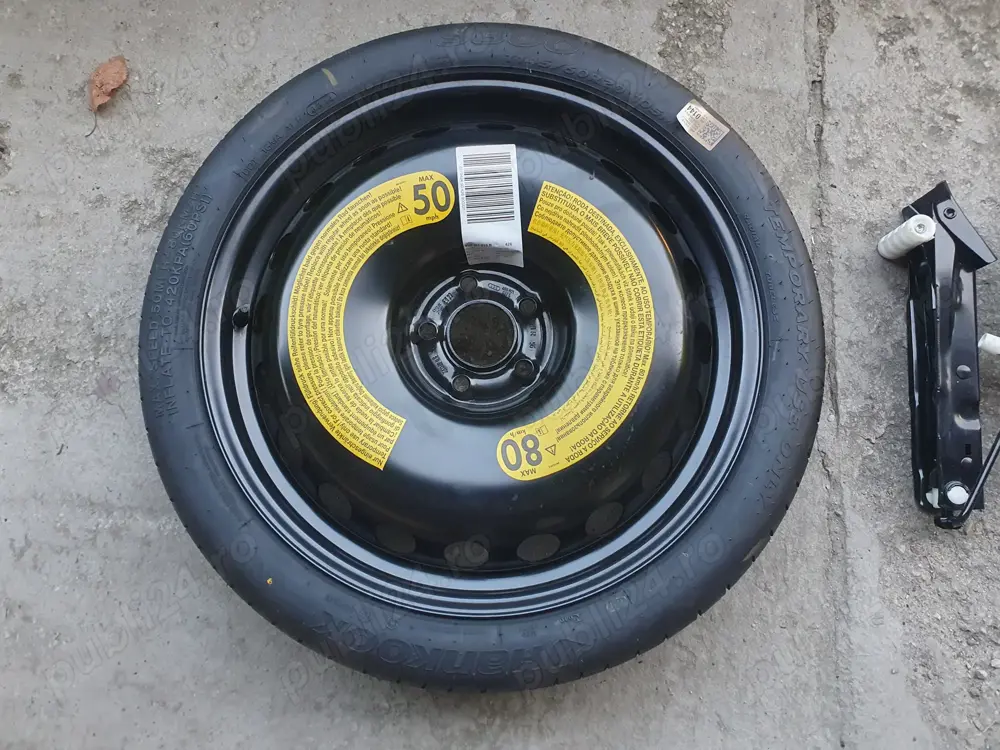 KIT Roata rezerva  CRIC AUDI A6,A7,A8,mercedes, 5x112 pe 145-60-20"noua