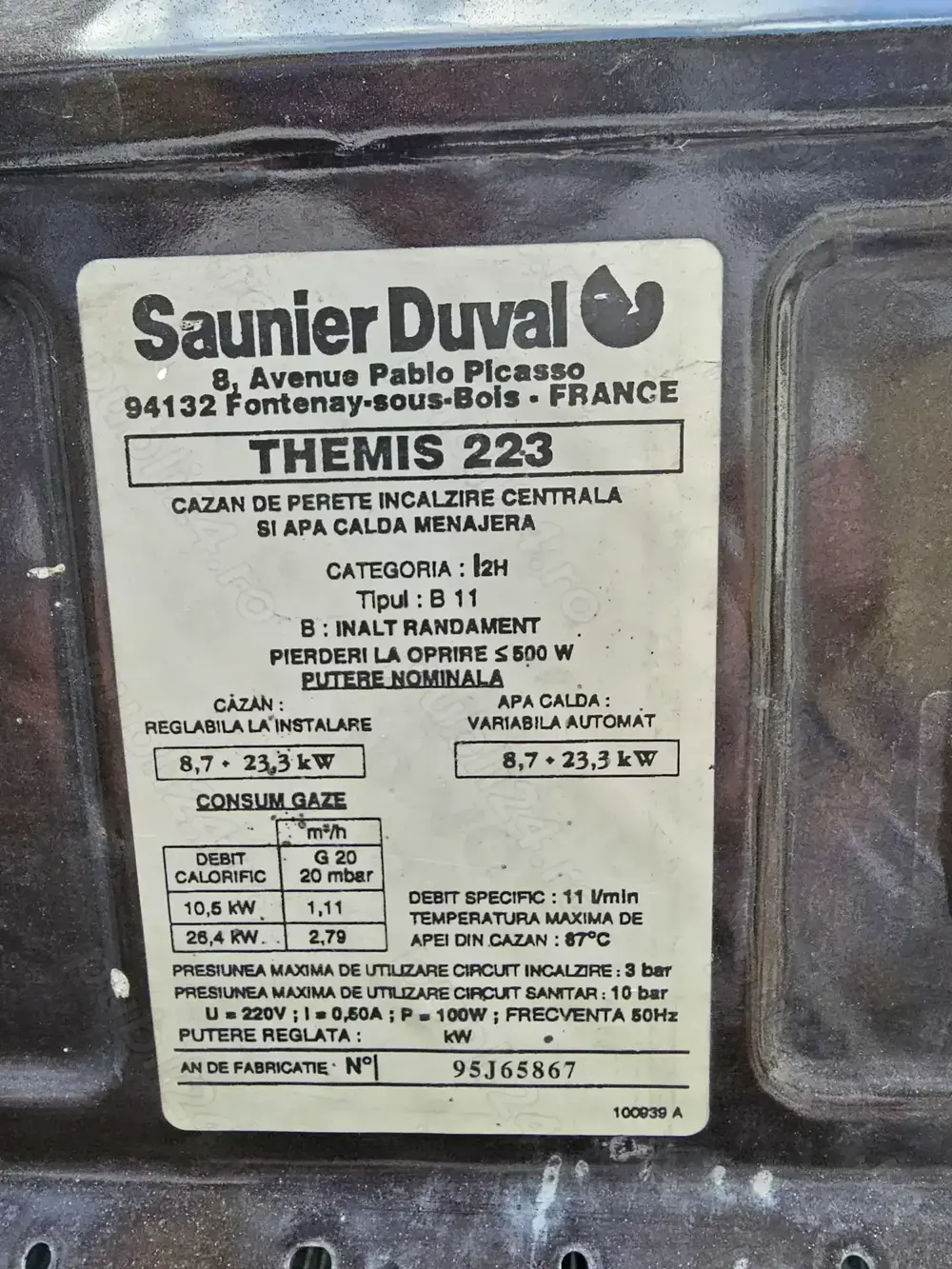 Centrala termica Saunier Duval THEMIS 223