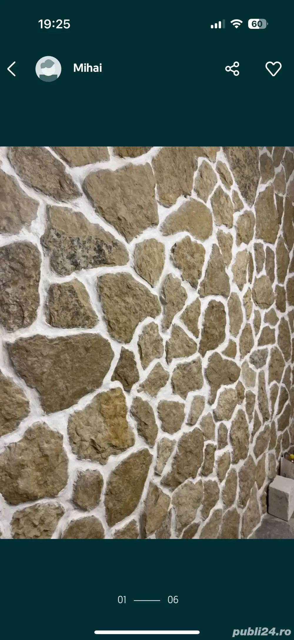 Piatra decorativa  pentru placat pereti