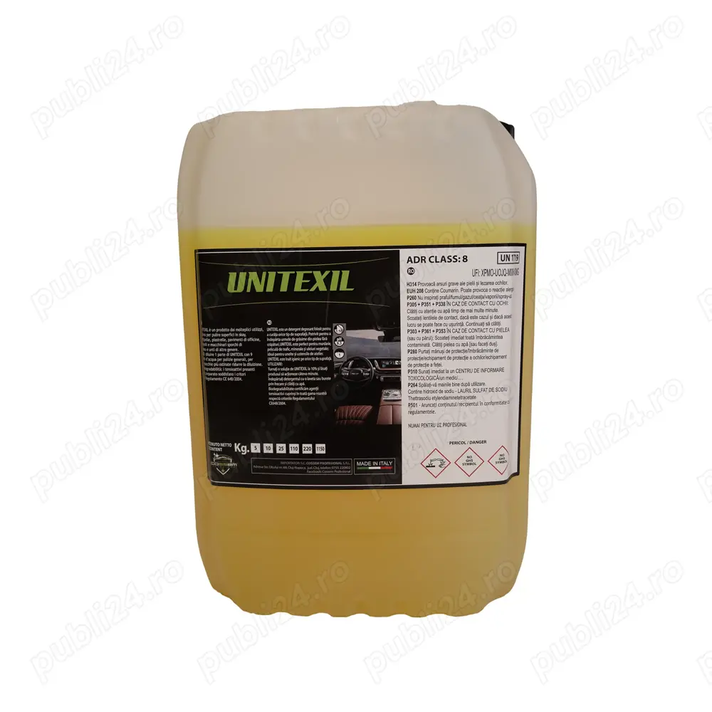 Detergent pentru Curățarea Textilului, Plasticului și Pielii   Profesional Cossem UNITEX, 10 kg 