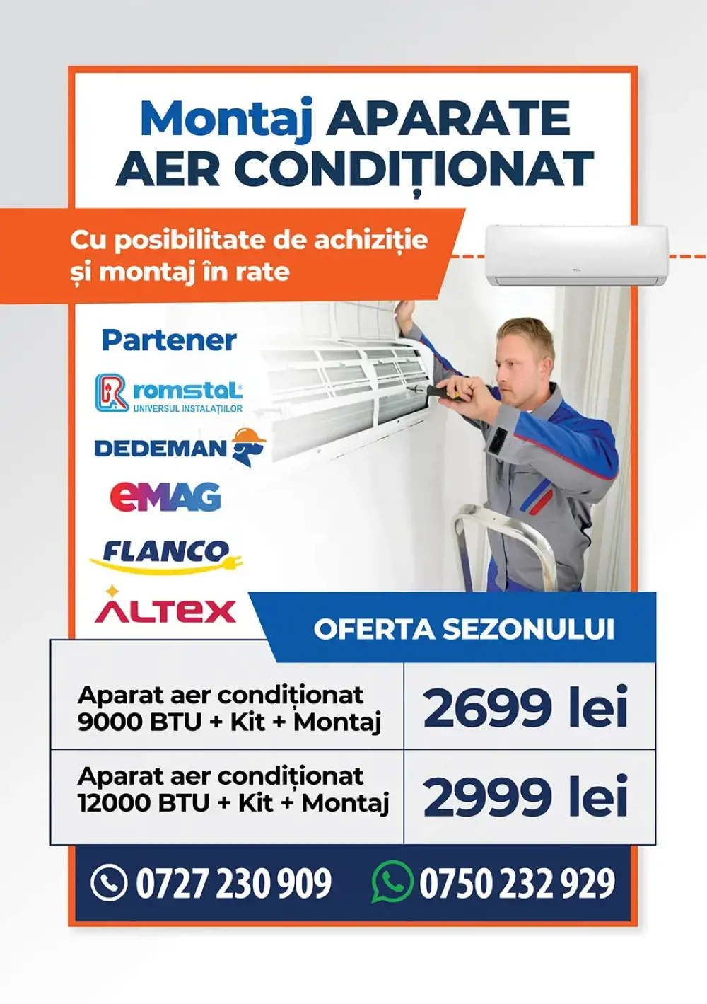 Executam servicii de montaj aer conditionat