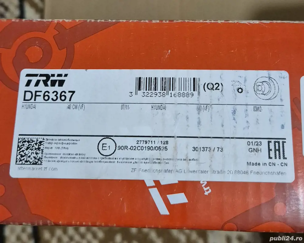 Set discuri frana TRW Hyundai i40