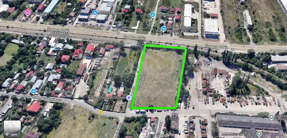 ️ Teren de vânzare / Inchiriere – Otopeni, Șos. Odăi – 10000 mp