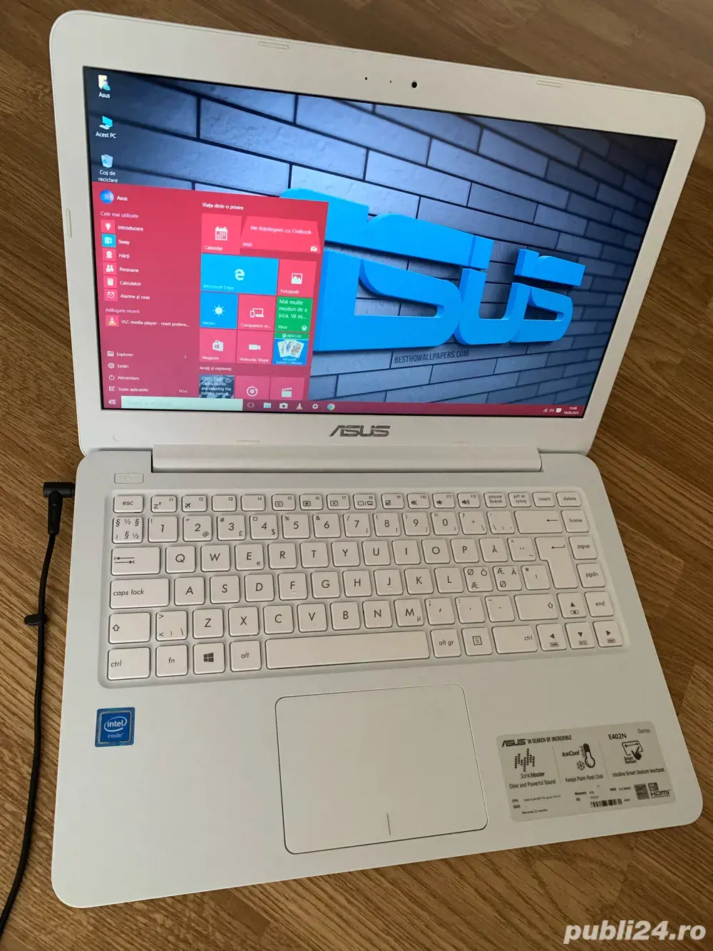 Laptop Asus Slim display 14,6,led,4gb ram,500gb m,Windows 10 Pro MMC disk 30gb.
