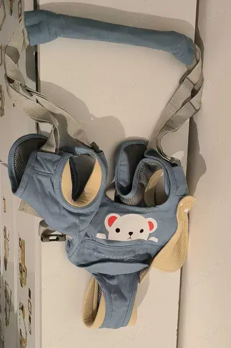 Ham bebe premergator ergonomic Albastru cu suport tip chilot detasabil