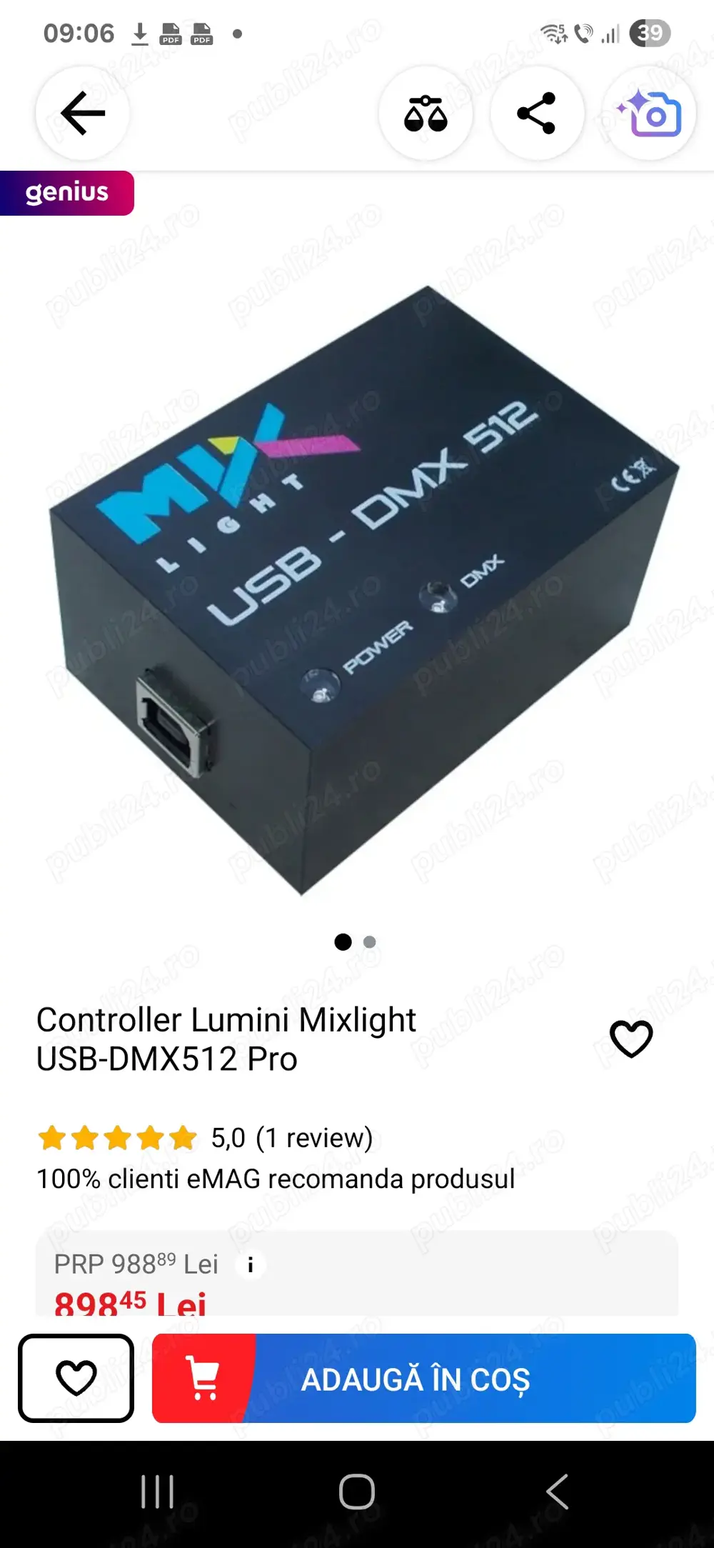 Controller lumini mixlight