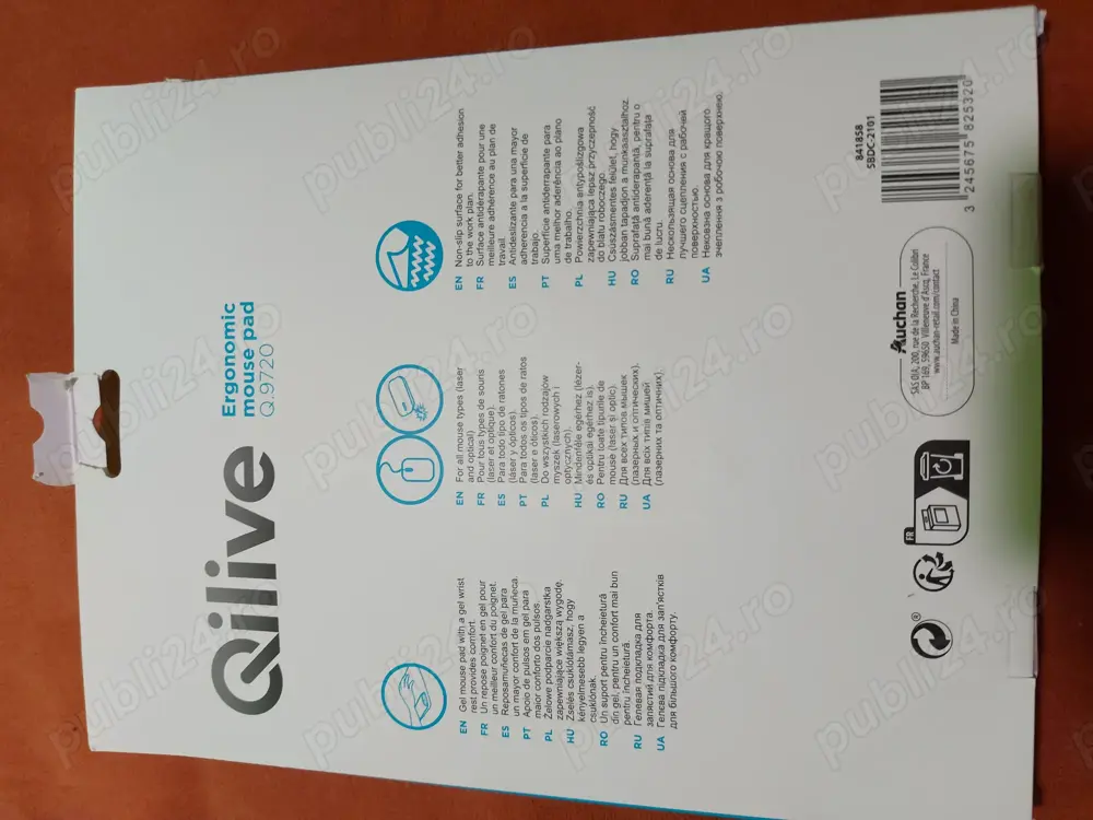 Mouse pad ergonomic model Qilive Q9720, material textil