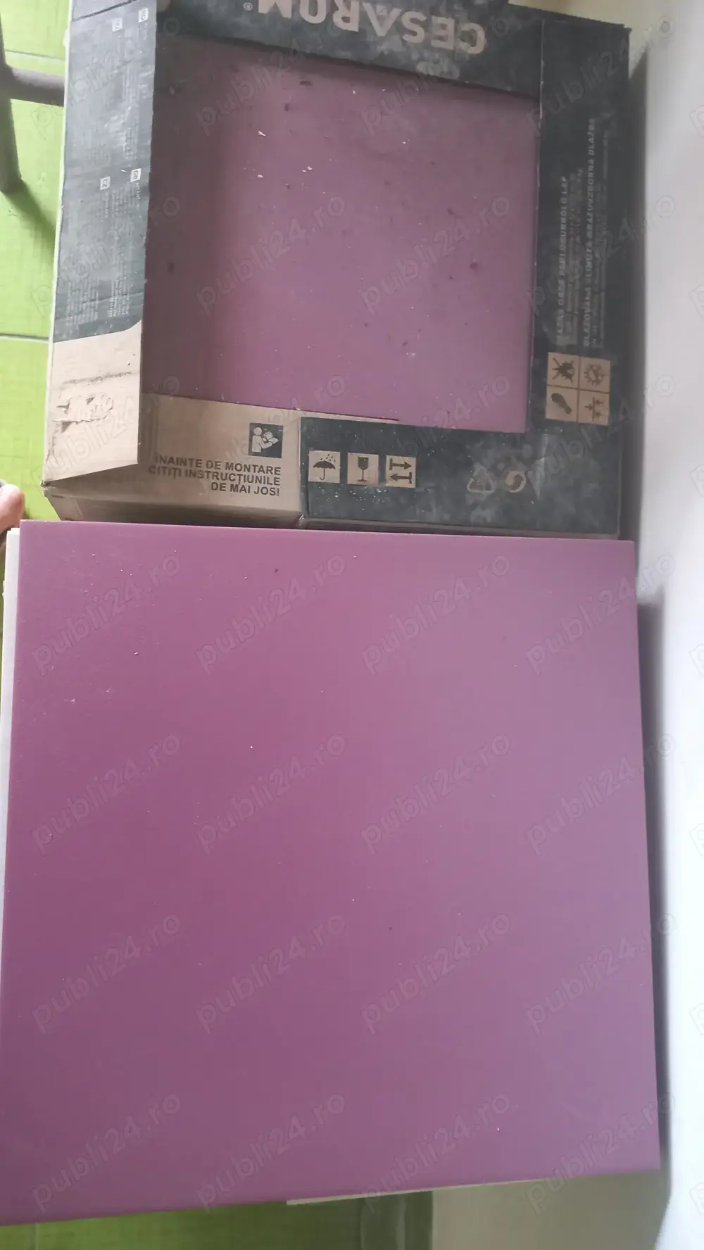 Gresie purpuriu 13 mp, 0.33x0.33 pe placă 