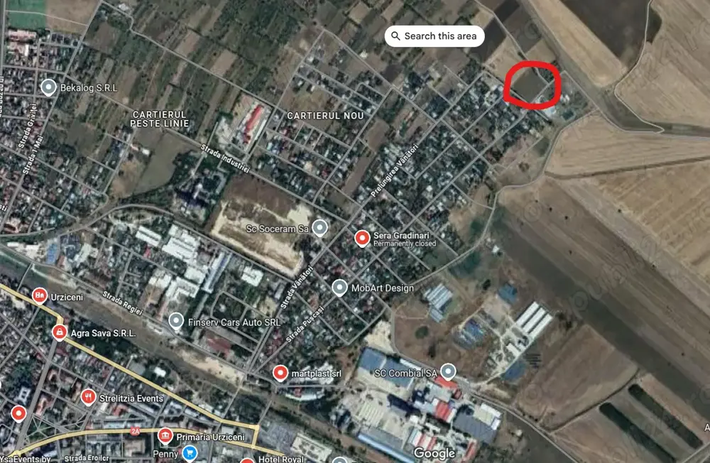 Teren Urziceni Intravilan