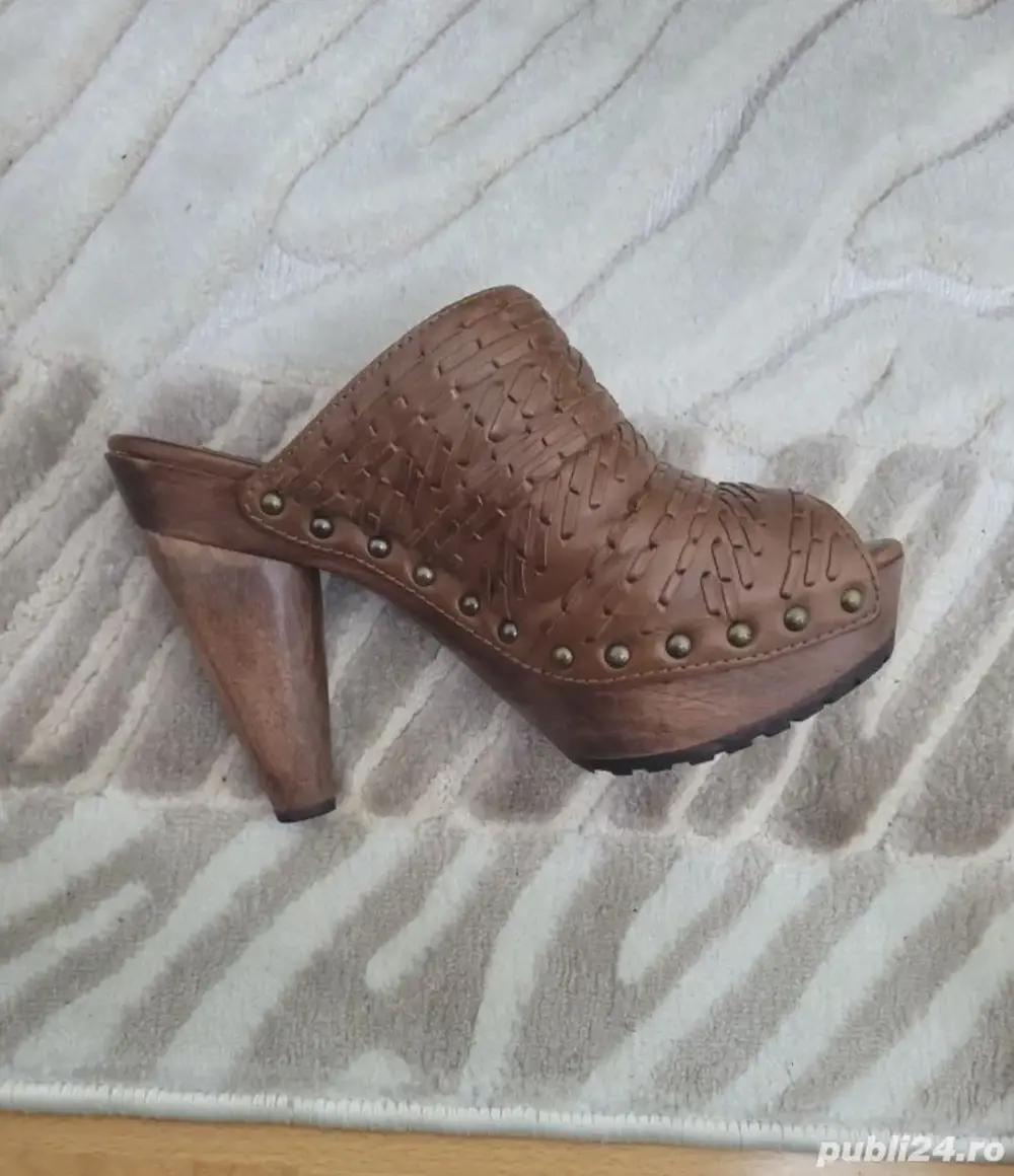 Saboti Zara piele impletita