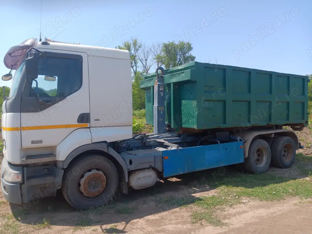 Abroll renault premium 2005 +container