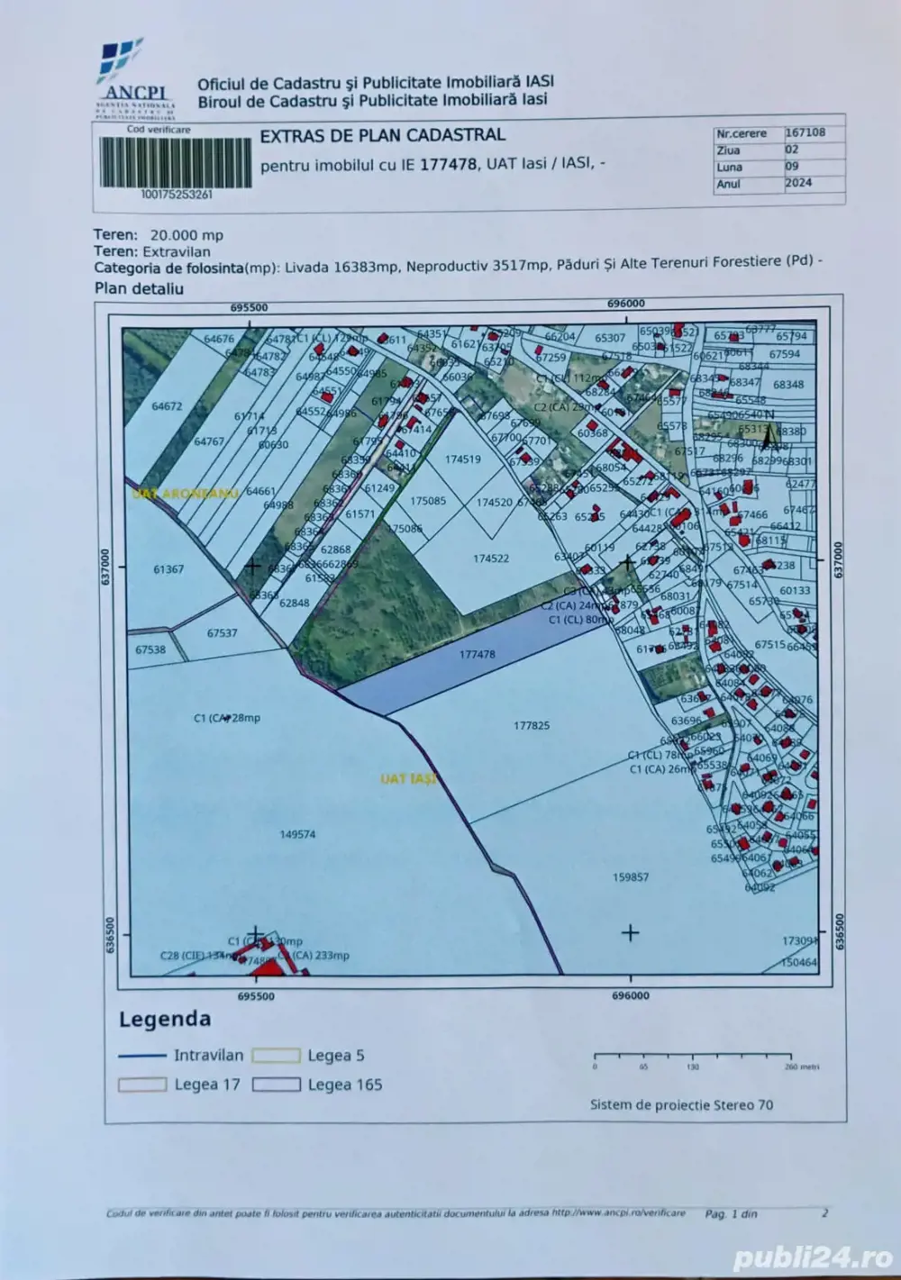 2ha, teren extravilan Municipiul Iași, cartier Moara de Vânt, intabulat UAT Iași, rezidențial 