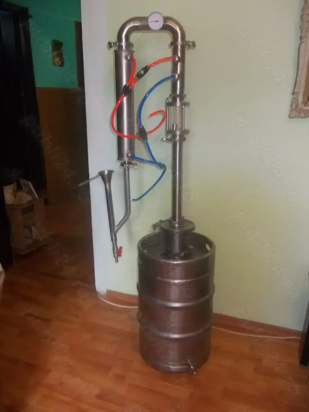 Cazan tuica tip coloana cu rectificare