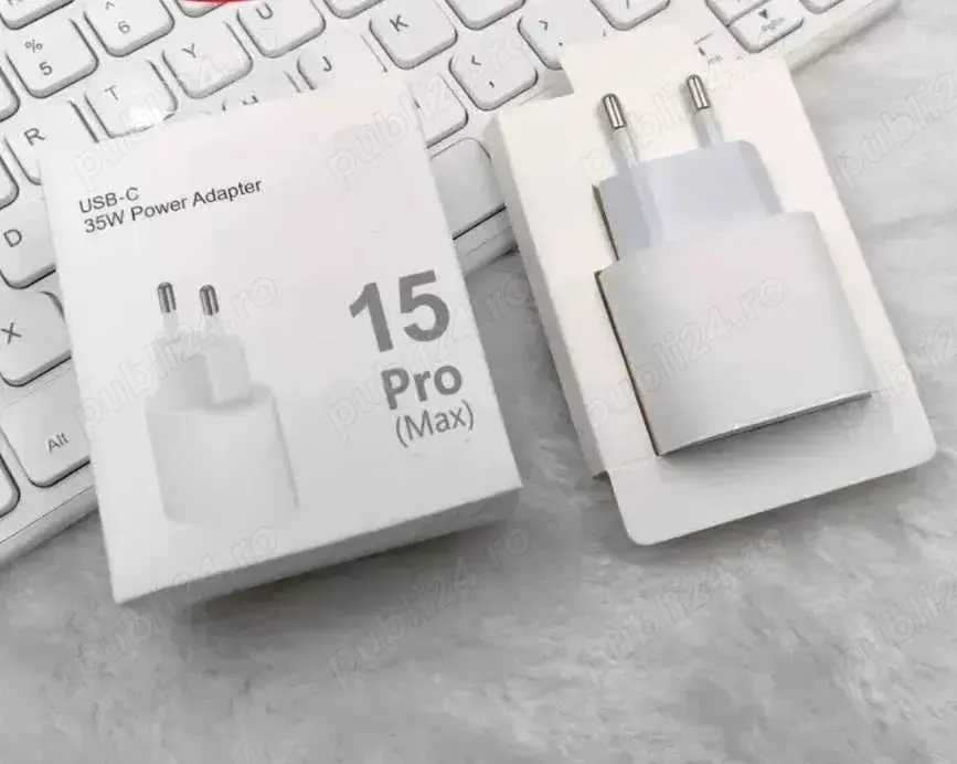 incarcatoare 35w fast charge pentru Apple iPhone 15 16 17 Pro Max , noi la cutie