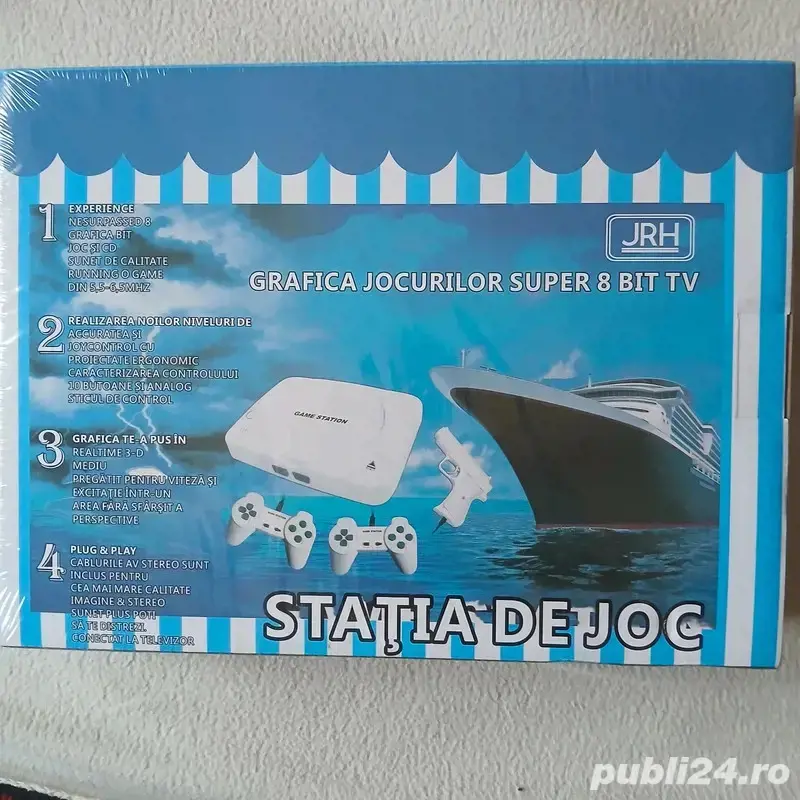 Consola de jocuri video retro,Super Mario,etc. 2x Joystick,pistol,noua