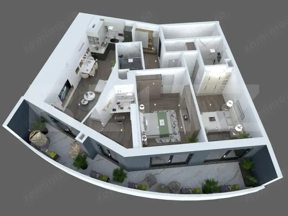 Apartament cu 4 camere, 93,1 mp, Ansamblu Rezidential, Zorilor