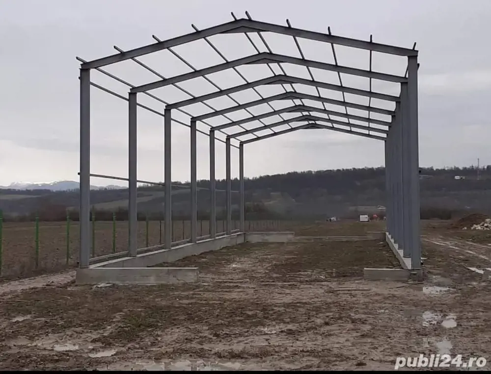 vând hală metalică de pe stoc la preț de 